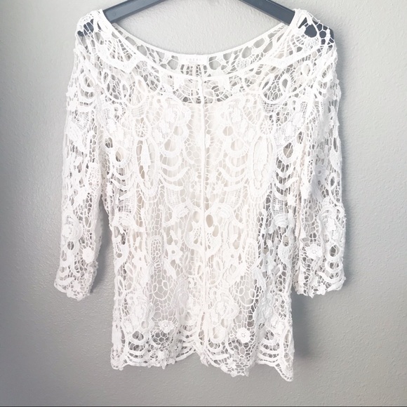 ADIVA Boho Chic Crochet Knit Top - Picture 1 of 3
